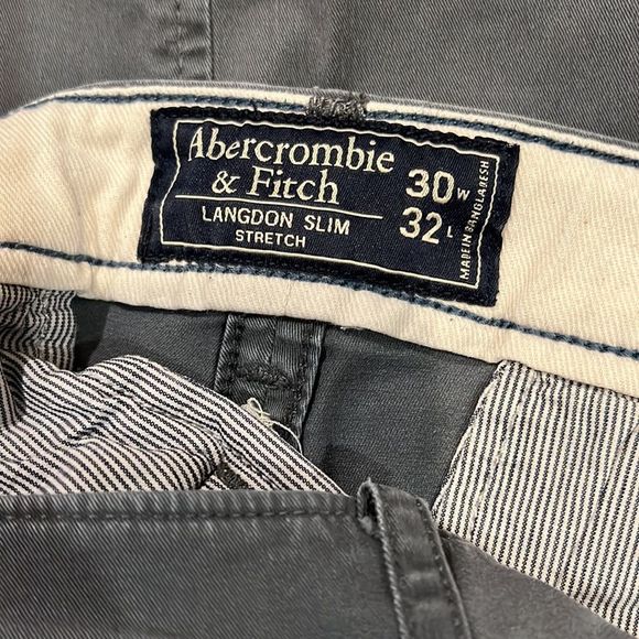 SOLD - Abercrombie & Fitch Landon Slim Pants - grey (30W X 32L) - Picture 6 of 9